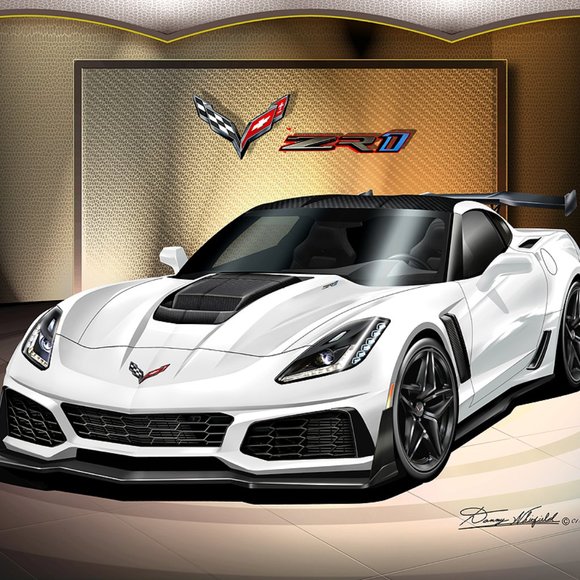 2019 CORVETTE ZR-1 - ARCTIC WHITE - Picture 2 of 2